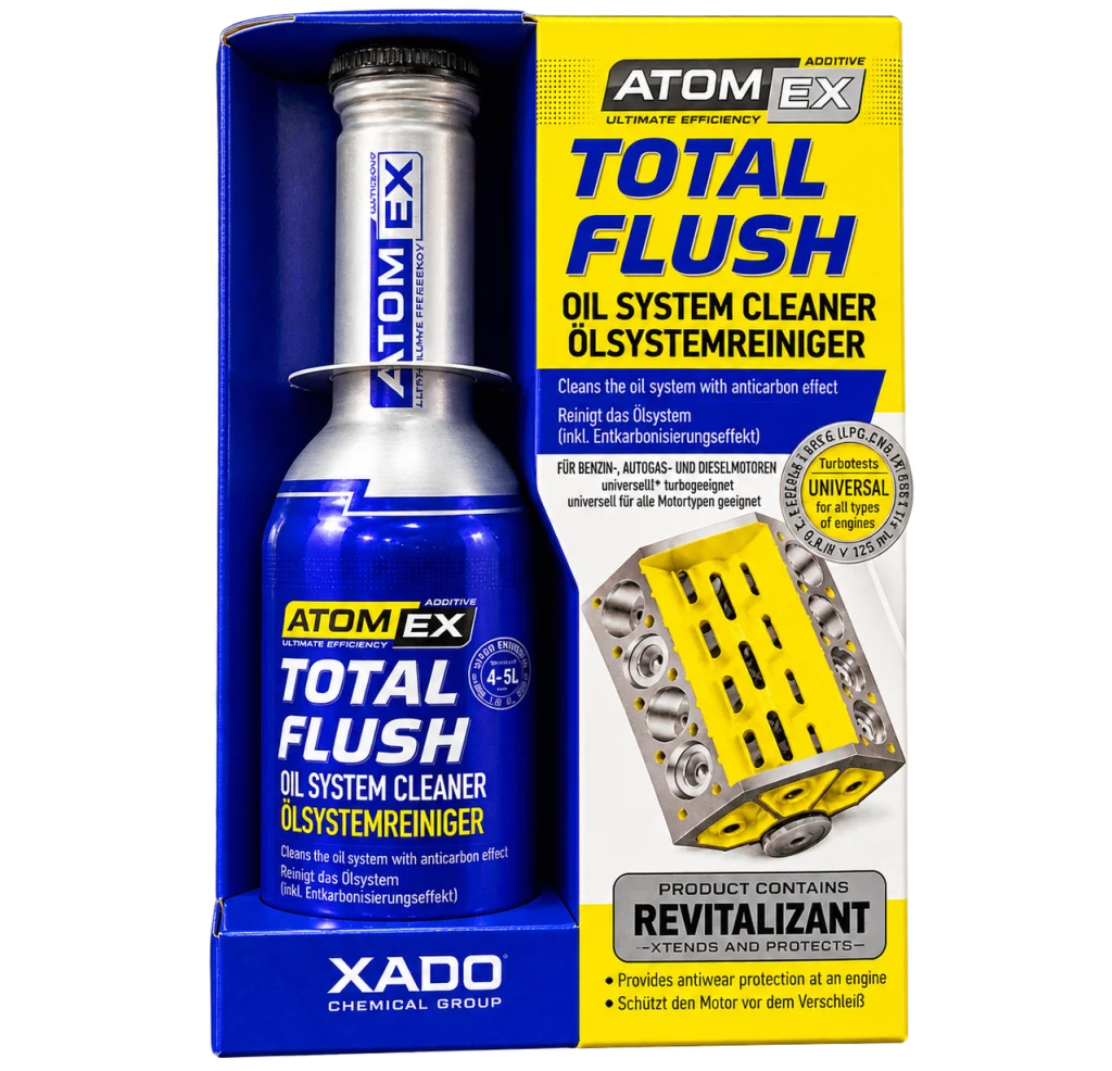 شوینده سیستم روغن و کربن‌زدای موتور زادو AtomEX Total Flush حجم 250 میلی‌لیتر