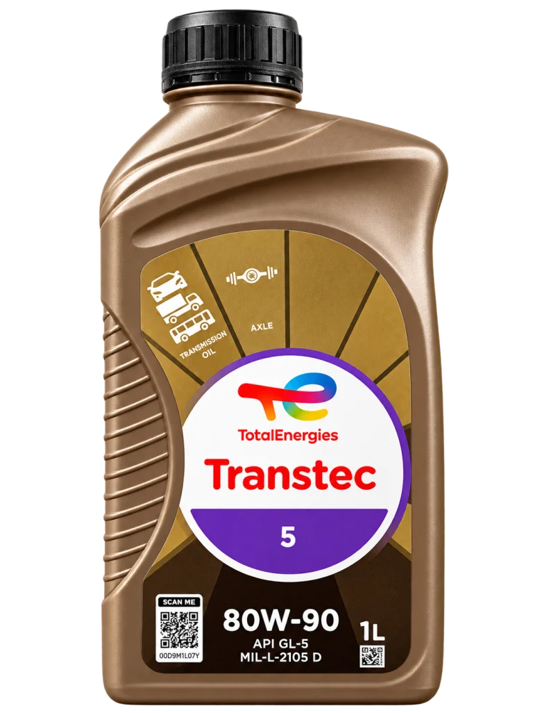 روغن دنده و دیفرانسیل توتال انرژی Transtec 5 80W-90 حجم 1 لیتر