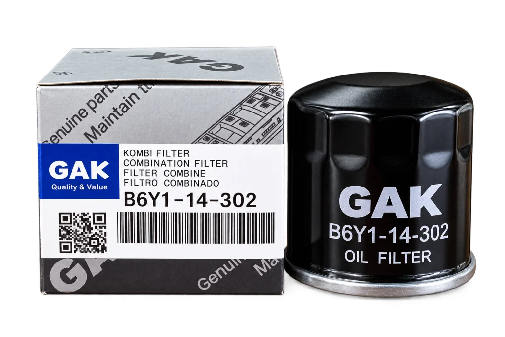 فیلتر روغن موتور GAK کد B6Y1-14-302