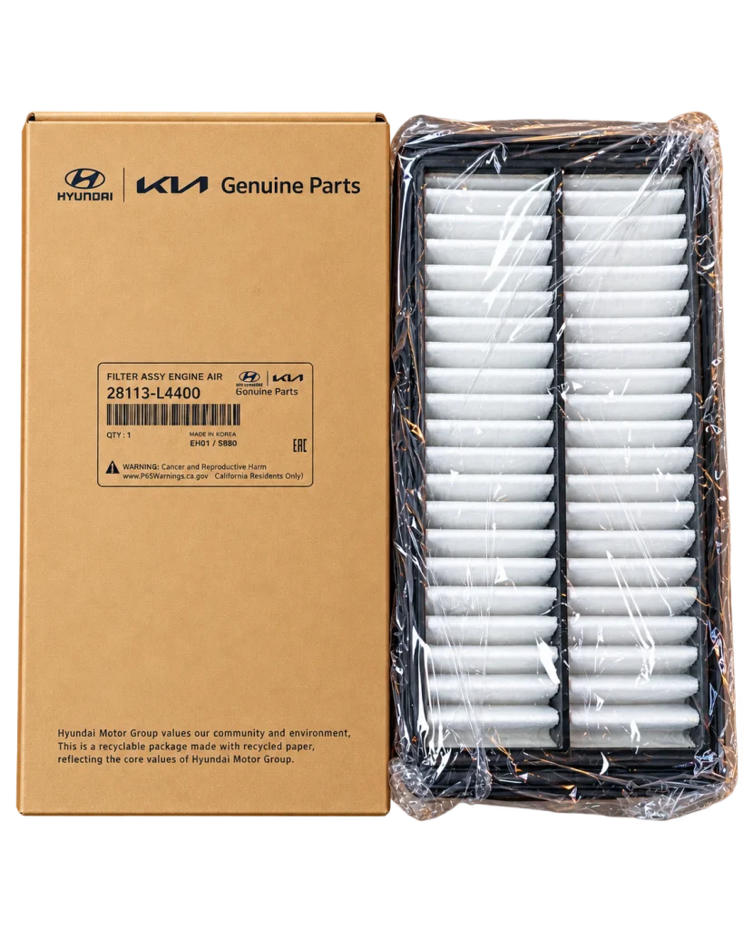 فیلتر هوای موتور اصلی هیوندای و کیا Hyundai/Kia Genuine Parts کد 28113-L4400 ساخت کره
