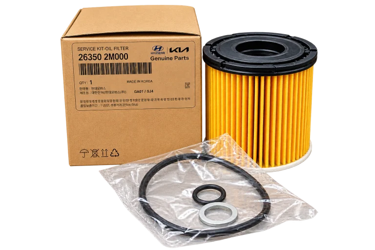 کیت فیلتر روغن موتور اصلی هیوندای و کیا کد 26350-2M000 ساخت کره