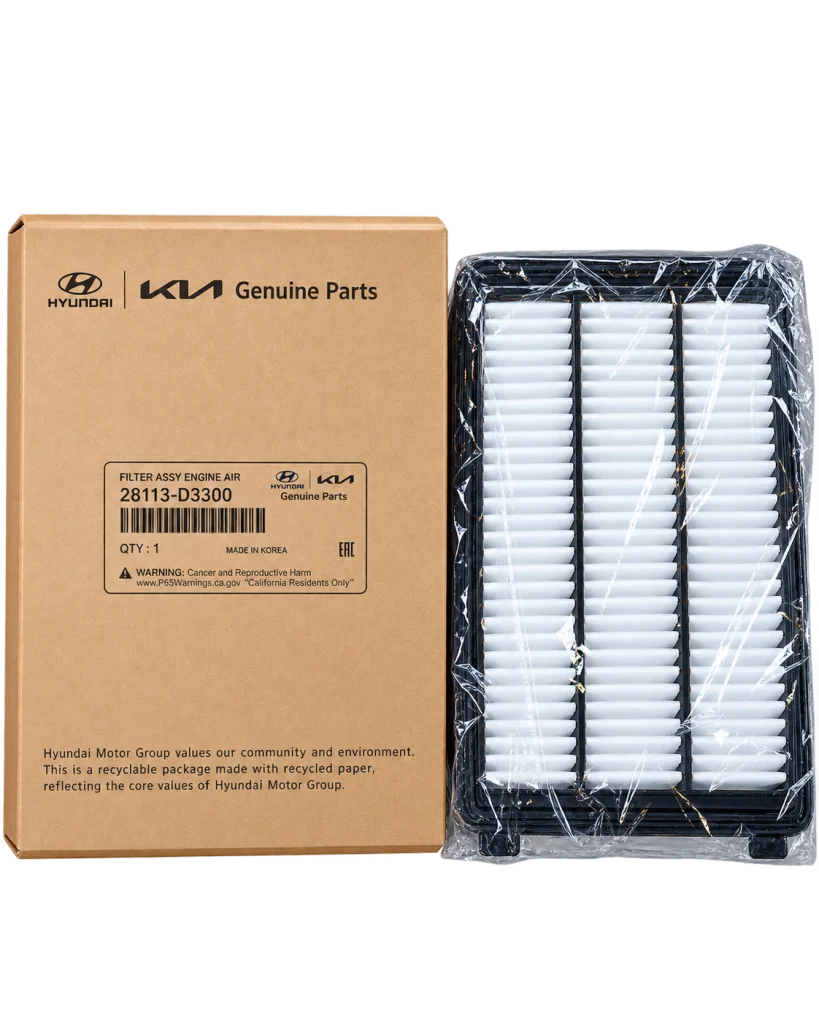 فیلتر هوای موتور اصلی هیوندای و کیا Hyundai/Kia Genuine Parts کد 28113-D3300 ساخت کره