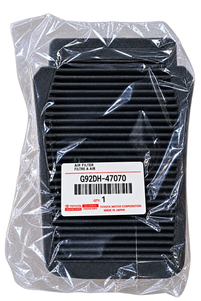 فیلتر هوای خنک‌کننده باتری هیبریدی اصلی تویوتا پریوس Toyota Genuine Parts کد G92DH-47070 ساخت ژاپن