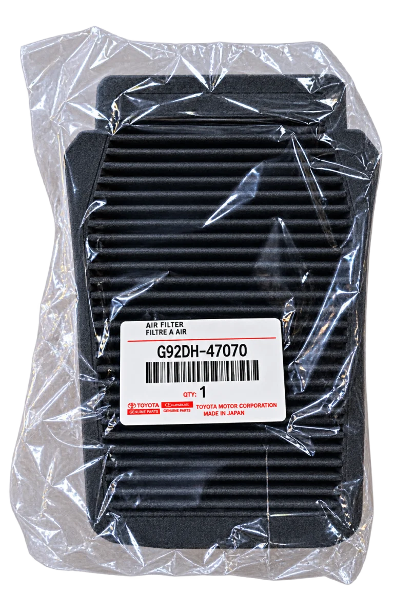 فیلتر هوای خنک‌کننده باتری هیبریدی اصلی تویوتا پریوس Toyota Genuine Parts کد G92DH-47070 ساخت ژاپن