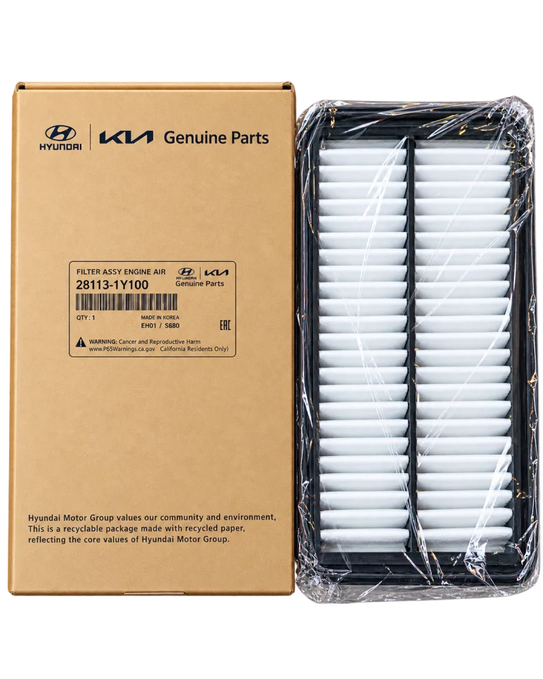 فیلتر هوای موتور اصلی هیوندای و کیا Hyundai/Kia Genuine Parts کد 28113-1Y100 ساخت کره