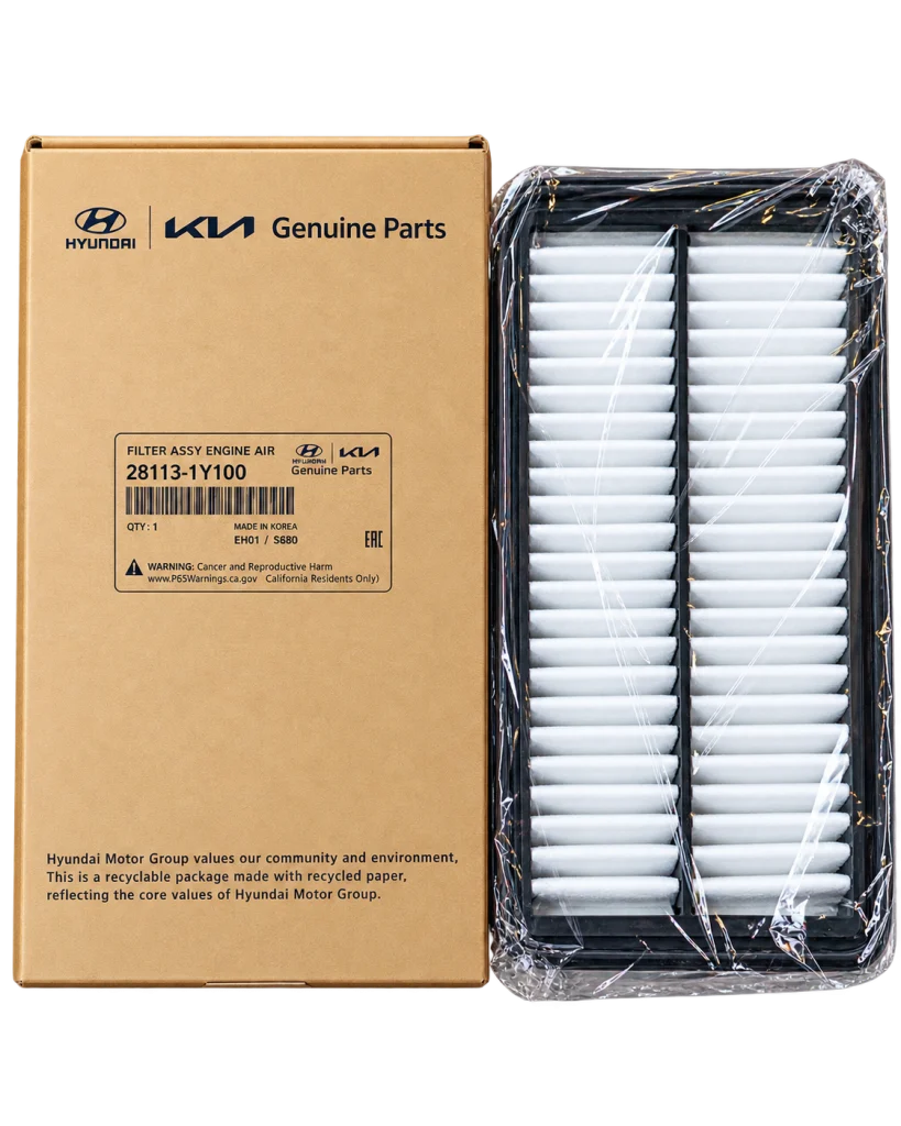 فیلتر هوای موتور اصلی هیوندای و کیا Hyundai/Kia Genuine Parts کد 28113-1Y100 ساخت کره