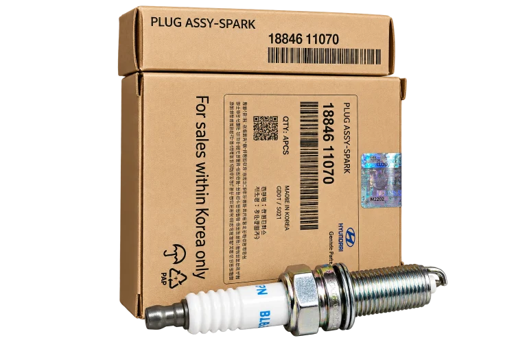 شمع موتور ایریدیومی اصلی هیوندای و کیا Hyundai/Kia Genuine Parts کد 18846-11070 ( 4 عددی )
