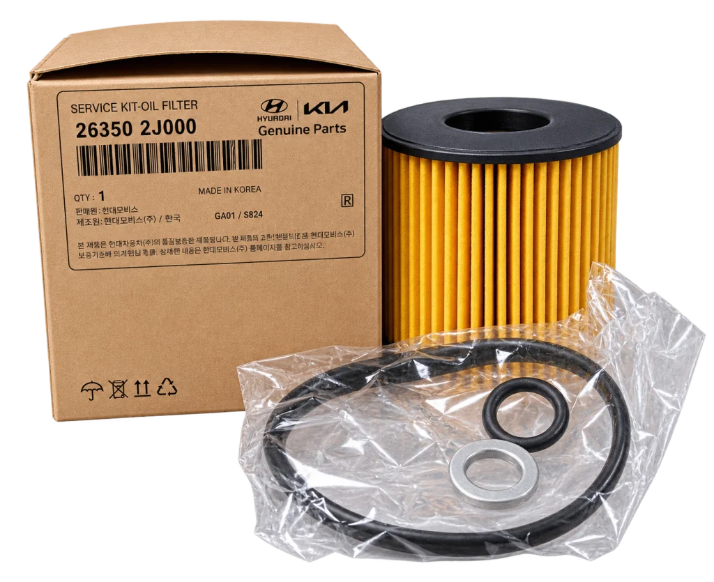 کیت فیلتر روغن موتور اصلی هیوندای و کیا کد 26350-2J000 ساخت کره