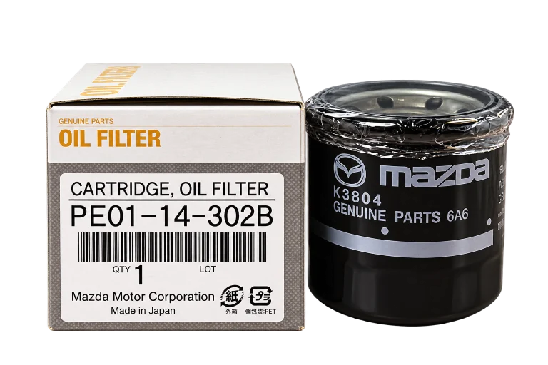 فیلتر روغن موتور اصلی مزدا Mazda Genuine Parts کد PE01-14-302B ساخت ژاپن مناسب موتورهای SKYACTIV-G