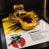 تابلو دکوراتیو ماکت مزدا RX-7 نسل FC مدل 1985 تا 1992 با ماکت سه‌بعدی خودرو