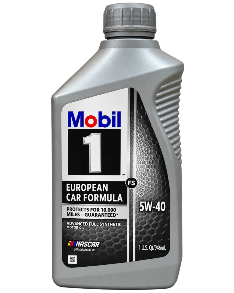 روغن موتور موبیل 1 مدل FS European Car Formula 5W-40 فول سنتتیک حجم 946 میلی‌لیتر