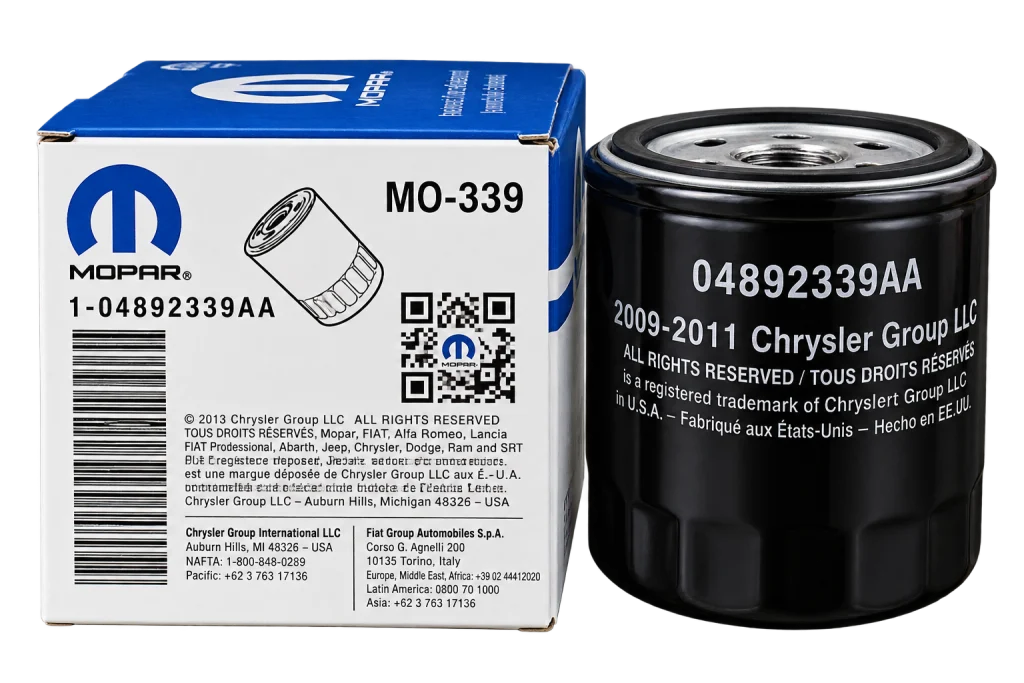 فیلتر روغن موتور اصلی موپار MOPAR MO-339 کد 04892339AA