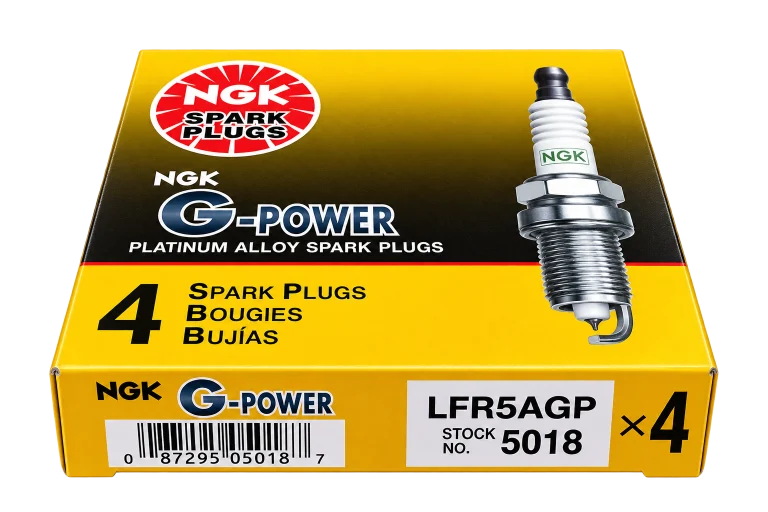 شمع موتور پلاتینیوم ان جی کی NGK G-Power مدل LFR5AGP کد 5018 بسته ۴ عددی