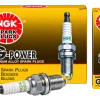 شمع موتور پلاتینیومی سوزنی ان‌جی‌کی NGK G-Power Platinum Alloy Spark Plugs بسته ۴ عددی، با الکترود مرکزی پلاتینیوم ۰.۶ میلی‌متری