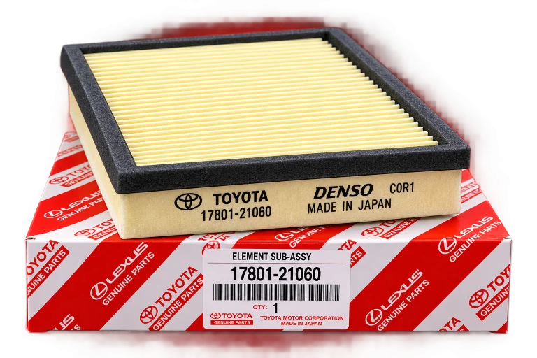 فیلتر هوای موتور اصلی تویوتا و لکسوس دنزو کد 17801-21060 ساخت ژاپن