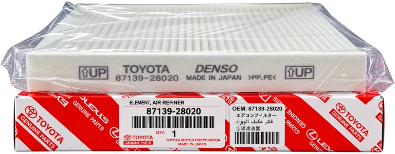 فیلتر کابین اصلی تویوتا و لکسوس دنزو کد 87139-28020 ساخت ژاپن