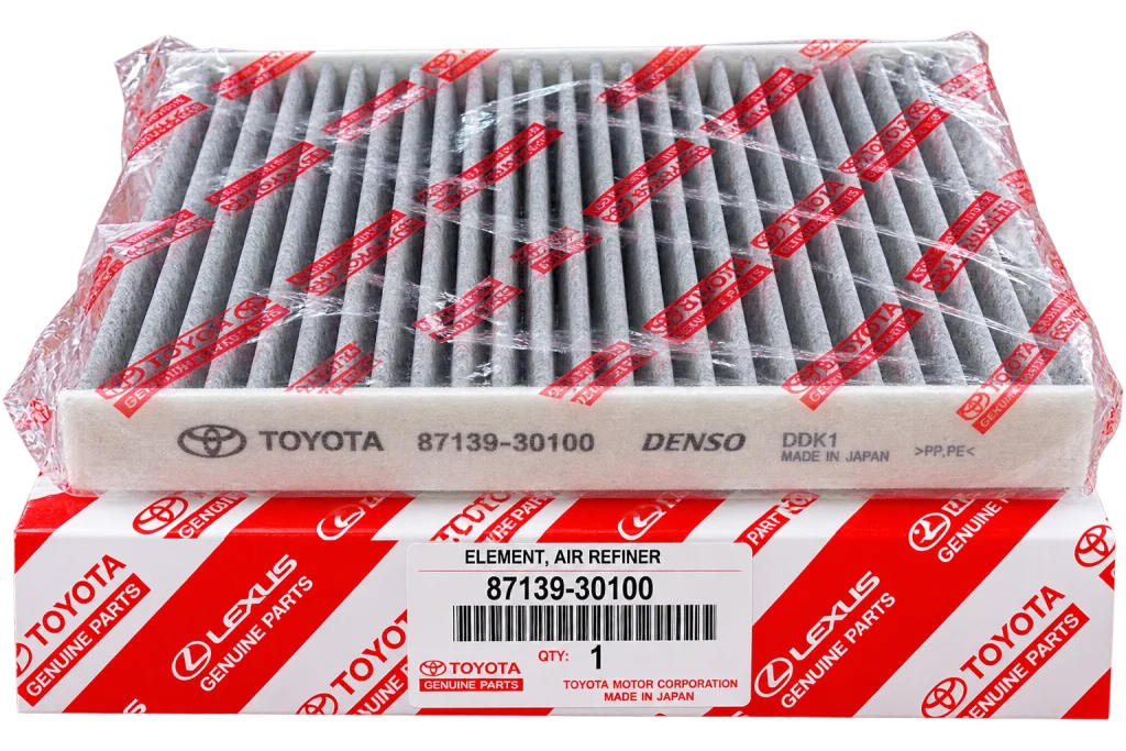 فیلتر کابین کربنی اصلی تویوتا و لکسوس دنزو کد 87139-30100 ساخت ژاپن
