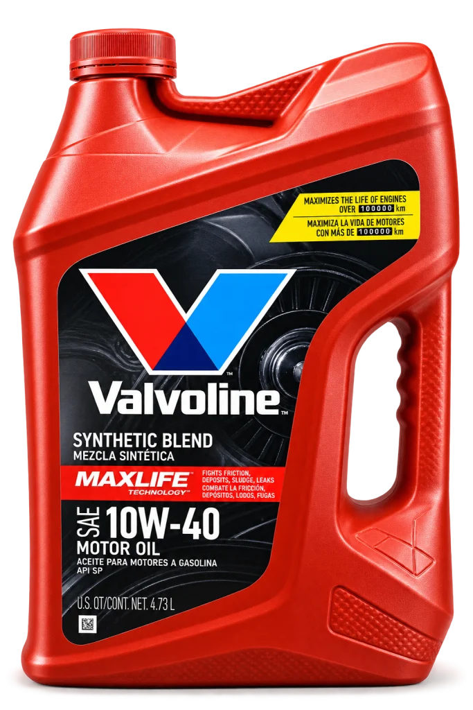 روغن موتور والوالین مکس‌لایف (Valvoline MaxLife) مدل Synthetic Blend با گرانروی SAE 10W-40 با حجم 4.73