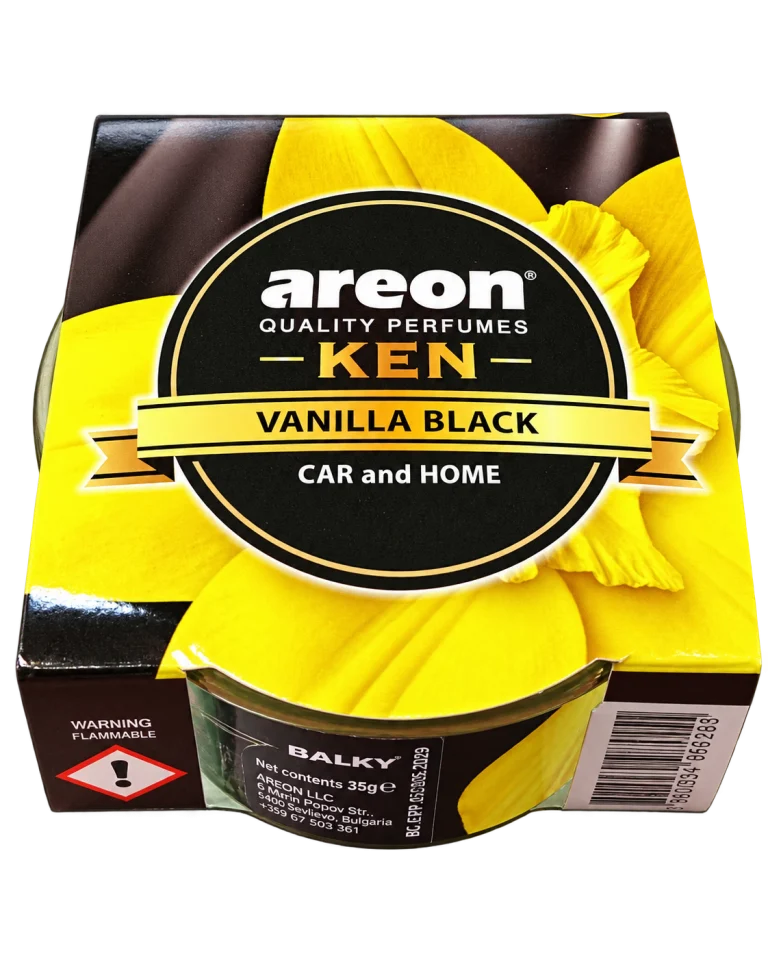 خوشبوکننده کنسروی خودرو و منزل آرئون مدل کن (Areon Ken) رایحه وانیل بلک Vanilla Black