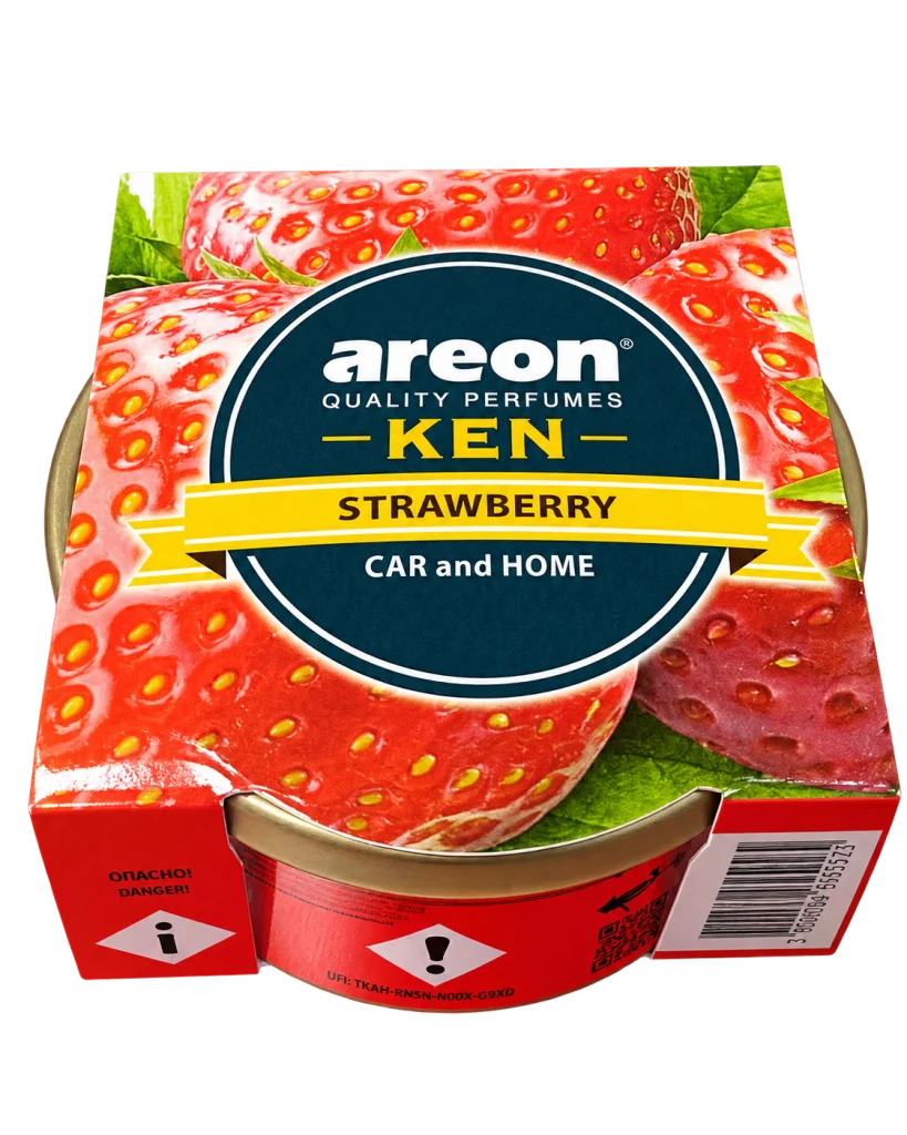 خوشبوکننده کنسروی خودرو و منزل آرئون مدل کن (Areon Ken) رایحه توت‌فرنگی Strawberry